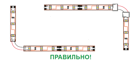 схема монтажа LED-ленты схема монтажа светодиодной ленты