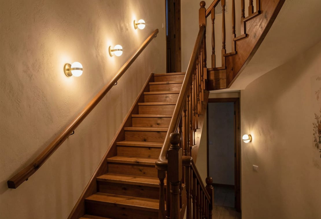 Типы ламп для освещения лестницы Типы ламп для освещения лестницы