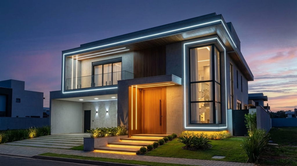Виды подсветки дома и их особенности