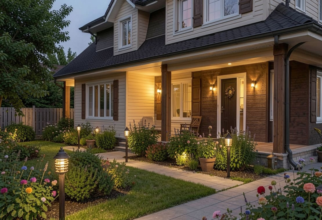 Установка и подключение уличного освещения