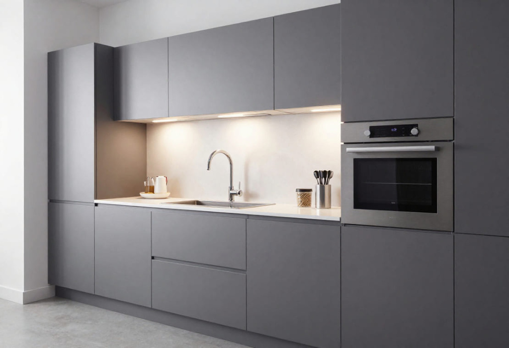 Монтаж светодиодных светильников на кухне Монтаж светодиодных светильников на кухне