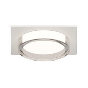 16-106 Светильник точечный, встраиваемый Shine под светодиодную лампу, 230В/50Гц, GX 53, max 15Вт, IP20, 105х105х45 (врезн. отв. 95мм), белый, алюм.+ акрил, лампа в комплект не входит