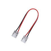 09-105 Комплект коннекторов (2 клипсы с проводами) для одноцв.светодиод.ленты 12/24В, COB, IP20, подложка 8 мм