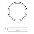 06-35 Светодиодная панель накладная круглая 220В, 10Вт, 800Лм, CRI:80Ra, Ø120, алюминиевый корпус, встроенный изолированный драйвер, 2700К