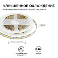 00-303 Светодиодная лента, 24В, 26Вт/м, smd2835, 240д/м, IP20, 2700Лм/м, подложка 10мм, 5м, теплый белый
