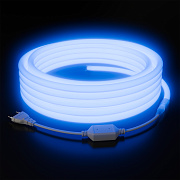 10-117 Комплект светодиодного НЕОНа 220В, 6Вт/м, синий, smd 2835, 144д/м, круглый, d=14мм, 10м, IP65 с аксессуарами (сетевой шнур, заглушка - 1шт, крепеж - 10шт)