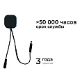 04-61 Сенсорный датчик скрытого монтажа с диммером, 12В/24 В, 60/120 Вт, 5 А, IP20, 48х48х6 мм, коннектор 2,5x5,5 мм, черный