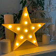 12-24 Светильник светодиодный "Звезда", 3 Вт, АБС-пластик, желтый, 170 г., 270*270*27 мм, ТБ