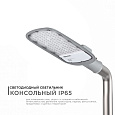 29-03 Светильник светодиодный, уличный, консольный 80Вт, 230/50Гц, 8800лм, 5000К, IP65, КСС "Ш", 495*215*80мм, Ø60мм, серый
