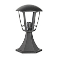 11-170 Светильник садово-парковый, столб малый,  «Валенсия 1», Е27х60Вт, 6-ти гранный, пластик, серый, прозрачный поликарбонат, 177х169х290мм, НТУ 07-60-003 У1.