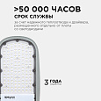 29-03 Светильник светодиодный, уличный, консольный 80Вт, 230/50Гц, 8800лм, 5000К, IP65, КСС "Ш", 495*215*80мм, Ø60мм, серый