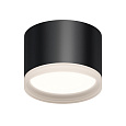 16-127 Светильник потолочный, накладной Nimbus под светодиодную лампу, 230В/50Гц, GX 53, max 15Вт, IP20, Ø83х60, черный, алюм.+ акрил, лампа в комплект не входит