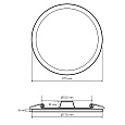 06-55 Светодиодная панель встраиваемая круглая 220В, 18Вт, CRI:80Ra, 1440Лм, Ø170/155 мм, алюминиевый корпус, изолированный драйвер, 6500K