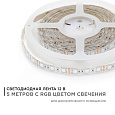 12BL Лента светодиодная в блистере, 12В, 14,4 Вт/м, smd 5050, 60 д/м, IP65, 5м. RGB