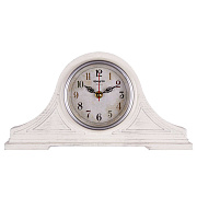 PLT211305 Часы настольные, цвет корпуса белый с серебром, пластик, 345х180х72мм, источник питания 1 батарейка АА(в комплект не входит), бесшумный, плавный механизм.