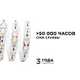 00-115 Светодиодная лента, 12В, 14,4Вт/м, smd2835, 60д/м, IP20, 600Лм/м, ширина подложки 10мм, 20м, теплый белый