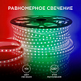 10-64 Светодиодная лента 220В, СТ, 10Вт/м, smd5050, 60д/м, IP65, размер 15х8мм, 50м, RGB