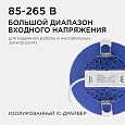 06-53 Светодиодная панель встраиваемая круглая 220В, 10Вт, 800Лм, CRI:80Ra, Ø120/85мм,алюминиевый корпус, встроенный изолированный драйвер, 6500K