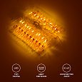 15-60 Гирлянда светодиодная "Прищепка", 220V, 4 м, 20 ламп, золото/медь, IP20, провод в прозрачной оплетке