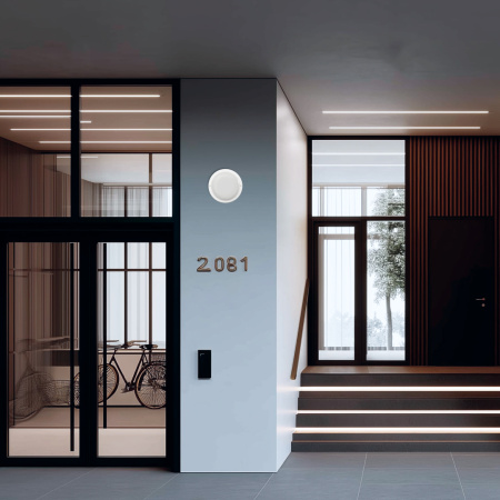 О28-02 Светильник светодиодный герметичный 8Вт, 230В/50Гц, 650лм, 6500К, IP65, Ф140х38мм, круг, белый