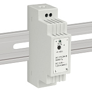 03-160 Блок питания на DIN-рейку 12 В, 15 Вт, 175-264 В, 1,25 А, IP20, 25х93х56 мм, ABS-пластик, белый 03-160 Блок питания на DIN-рейку 12 В, 15 Вт, 175-264 В, 1,25 А, IP20, 25х93х56 мм, ABS-пластик, белый