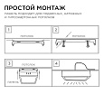 06-49 Светодиодная панель накладная квадр. 220В, 24Вт, CRI:80Ra, 1920Лм, 220*220 мм,  алюминиевый корпус, встроенный изолированный драйвер, 2700К