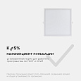 06-33 Светодиодная панель встраиваемая квадр. 220В, 24Вт, CRI:80Ra, 1920Лм, 220*208 мм,  алюминиевый корпус, встроенный изолированный драйвер, 2700К