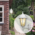 11-99 НБУ 06-60-001 ЛЕДА1 БЕЛ Светильник-фонарь настенный белый 6-гранный прозрачное стекло