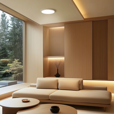 18-138 Светильник светодиодный, накладной, СПИН, 48Вт, 230В/50Гц, 4800лм, 4000К, IP40, ø500х25 мм, круг, белый, монтажная платформа в комплекте