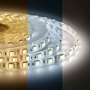 00-117 Светодиодная лента, 12В, 14,4Вт/м, smd5050, 60д/м, IP65, 700Лм/м, ширина подложки 10мм, 5м, холодный белый+теплый белый