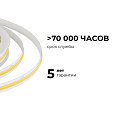00-397 Светодиодная лента 24В, 10 Вт/м, 700 лм/м, 3000К, COB, 528 д/м, CRI90+, Free Cut, 5м, ширина подложки 8 мм