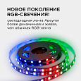 10-92 Комплект адресной светодиодной ленты 24В, 14,4Вт/м, smd5050, 60д/м, IP20, ширина подложки 10мм(черная), 2м, RGB, с аксессуарами (адаптер питания, контроллер для адресной RGB ленты с радио пультом).