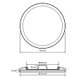 06-54 Светодиодная панель встраиваемая круглая 220В, 15Вт, CRI:80Ra, 1200Лм, Ø145/129, алюминиевый корпус, изолированный драйвер, 6500K
