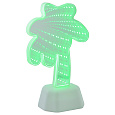 NL-04 Светодиодный ночник зеркальный, "Пальма", зеленый, 3хАА, пластик, 115х72х185мм.