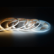 00-492 Светодиодная лента 24В, 10 Вт/м, COB CCT, 560д/м, IP20, 900Лм/м, ширина подложки 8мм, 5м, CRI 90+, 3000К+6500К.