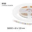 00-03 Светодиодная лента, 12В, 4,8Вт/м, smd3528, 60д/м, IP20, 280Лм/м, ширина подложки 8мм, 5м, теплый белый