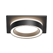 16-103 Светильник точечный, встраиваемый Ray под светодиодную лампу, 230В/50Гц, GX 53, max 15Вт, IP20, 105х105*40 (врезн. отв. 95мм), черный, алюм.+ акрил, лампа в комплект не входит