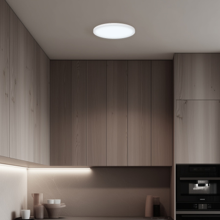 06-54 Светодиодная панель встраиваемая круглая 220В, 15Вт, CRI:80Ra, 1200лм, ø145/129 мм , алюминиевый корпус, изолированный драйвер, 6500K