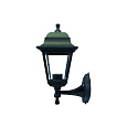 11-11 ЧЕР (НБУ 04-60-001 ЛЕДА) Светильник-фонарь настенный черный 4-хгранный прозрач стекло