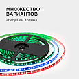 10-102 Комплект адресной светодиодной ленты 24В, 14,4Вт/м, smd5050, 60д/м, IP65, ширина подложки 10мм(черная), 10м, RGB, с аксессуарами (адаптер питания, контроллер для адресной RGB ленты с радио пультом).