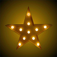 12-24 Светильник светодиодный "Звезда", 3 Вт, АБС-пластик, желтый, 170 г., 270*270*27 мм, ТБ