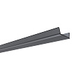 08-01-Ч Профиль алюминиевый для светодиодной ленты 10мм, П-образный, накладной, черный, 15,2х6мм, 2м, (рассеиватель черный, заглушки - 2шт.)