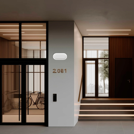 О28-11 Светильник светодиодный герметичный 18Вт, 230В/50Гц, 1350лм, 4000К, IP65, 195х95х38мм, овал, белый