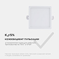 06-26 Светодиодная панель встраиваемая квадр. 220В, 8Вт, CRI:80Ra, 640Лм, 95*75мм,  алюминиевый корпус, изолированный драйвер, 4500К