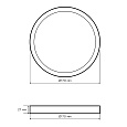 06-39 Светодиодная панель накладная круглая 220В, 18Вт, CRI:80Ra, 1440Лм, Ø170 мм,  алюминиевый корпус, изолированный драйвер, 2700К