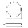 06-65 Светодиодная панель накладная круглая 220В, 24Вт, CRI:80Ra, 1920Лм, Ø220 мм,  алюминиевый корпус, изолированный драйвер, 6500K