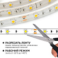 10-02 Комплект светодиодной ленты 12В с аксессуарами(блок питания, коннектор), smd 5050, 30 д/м, IP65, 5м, теплый белый