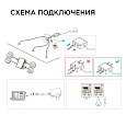 12-04 Комплект светодиодных светильников круглых накладных 12 В, 2,7 Вт*4 шт., smd 5050, RGBW