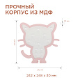 12-173 Светодиодный ночник "Котенок", теплый белый, 2хААА, МДФ, 242х30х248мм.
