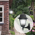 11-11 ЧЕР (НБУ 04-60-001 ЛЕДА) Светильник-фонарь настенный черный 4-хгранный матовое стекло